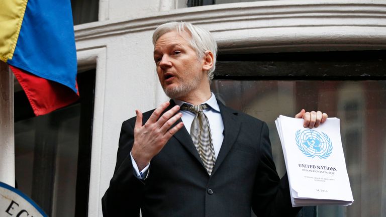 Mr Assange is wanted for questioning over a rape allegation dating back to 2010