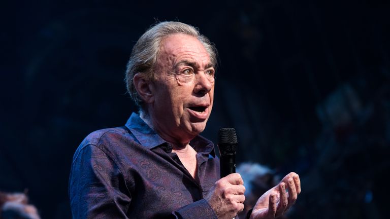 Andrew Lloyd Webber on stage for the first-ever revival of CATS on Broadway