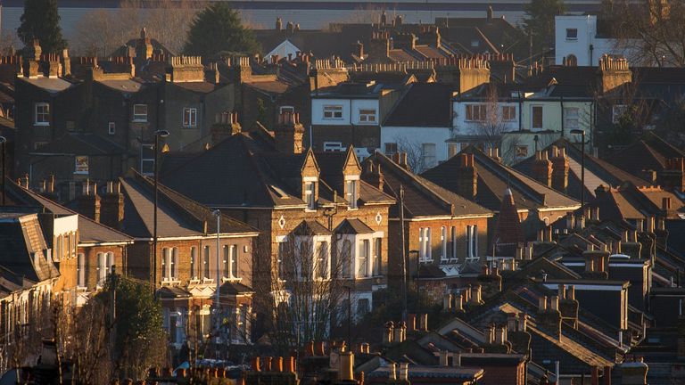 Houses in southeast London. File picture