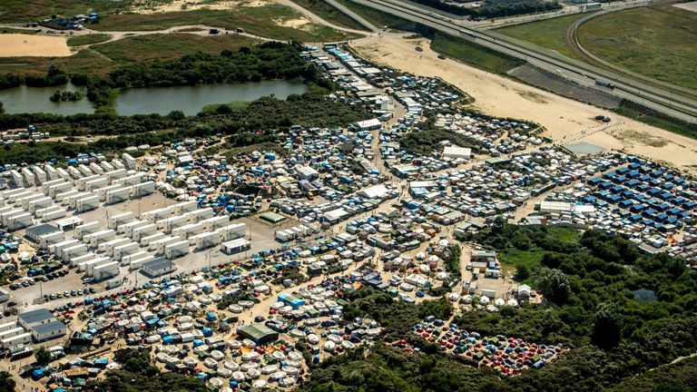 An estimated 9,000 migrants are living in the jungle camp