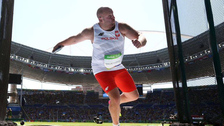 Piotr Malachowski of Poland competes in the Men&#39;s Discus Throw Final on Day 8 of the Rio 2016 Olympic Games