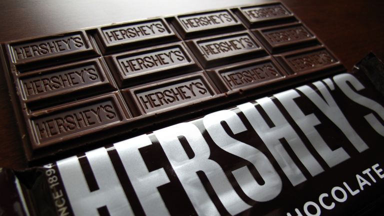 A Hershey&#39;s chocolate bar