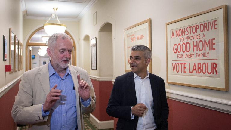 Sadiq Khan has given his public backing to Mr Corbyn&#39;s rival for the party leadership