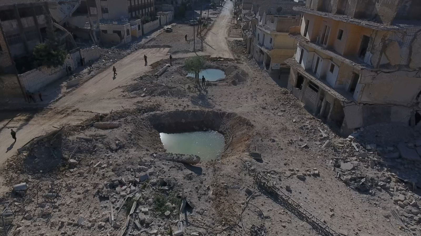 Drone shows Syrian city of Aleppo in ruins Scoop News Sky News