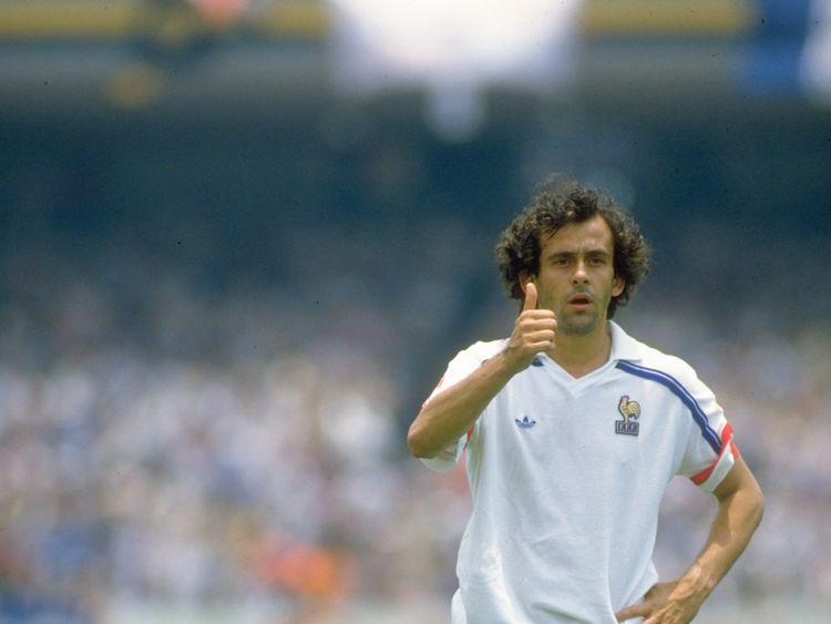 Platini during the 1986 World Cup in Mexico