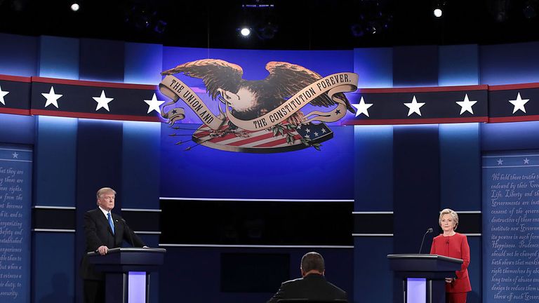 Donald Trump Hillary Clinton clash in the Presidential Debate at Hofstra University
