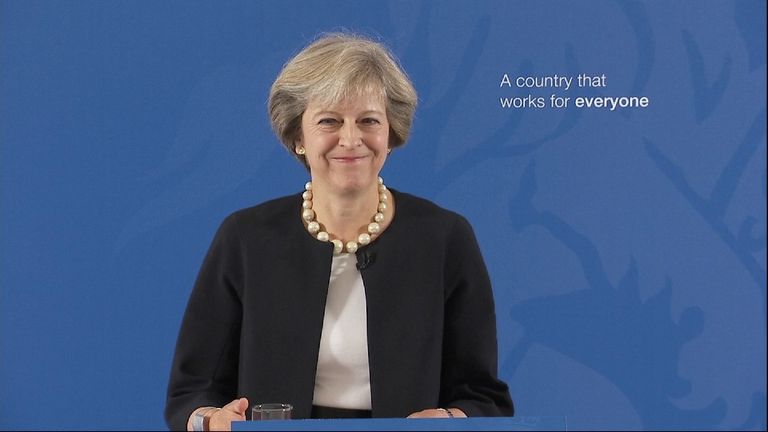 Theresa May Delivers Her Speech On Grammar Schools