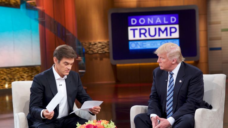 Donald Trump Talks About His Health With Dr Mehmet Oz On US TV. Pic ...