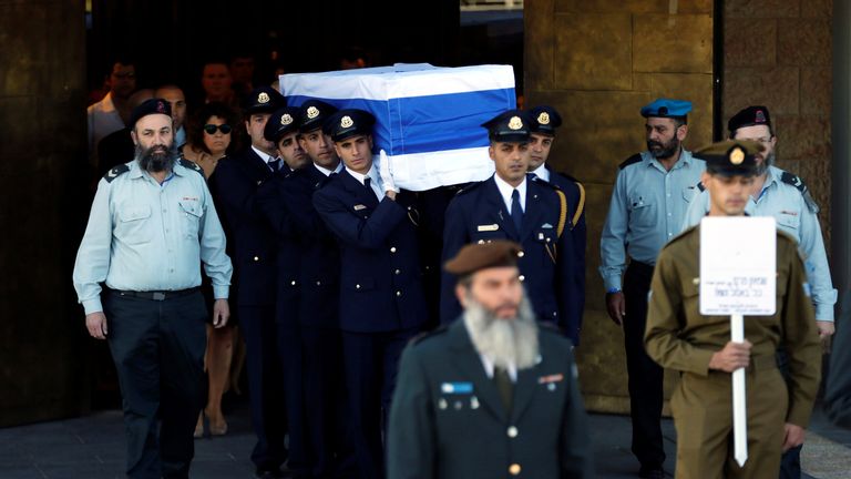 Funeral of former Israeli President Shimon Peres, in Lod, Israel