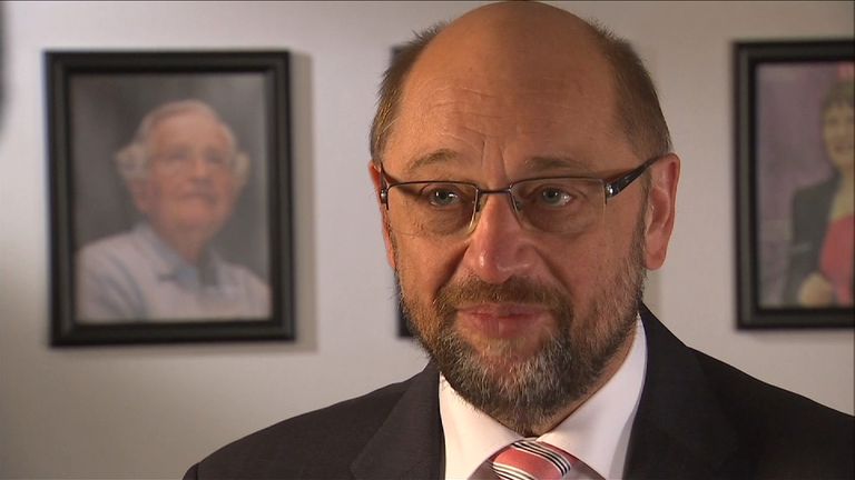The President of the EU Parliament Martin Schulz