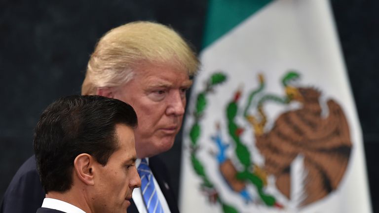 Donald Trump meets President Nieto in Mexico City