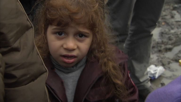 A child refugee in the Calais &#39;Jungle&#39; camp