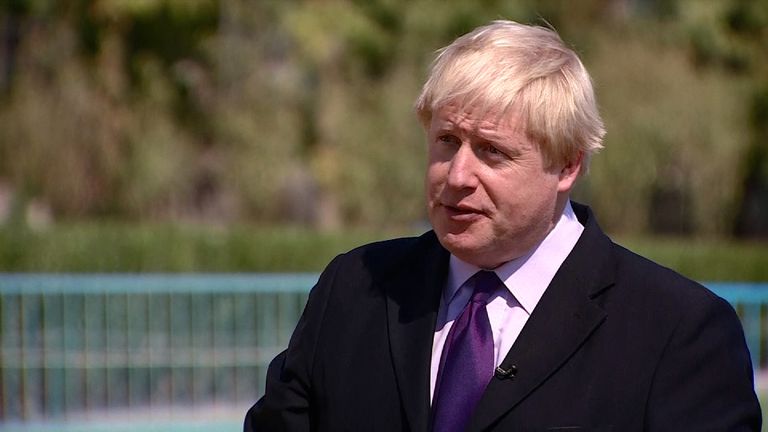 Boris Johnson talks to Sam Kiley