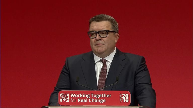 Tom Watson delivers speech to 2016 Party Conference