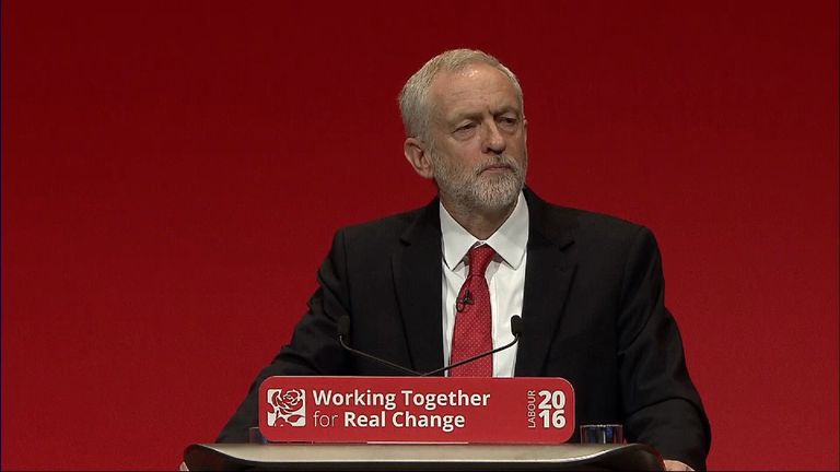 Jeremy Corbyn insists that anti-Semitism is unacceptable during his conference speech