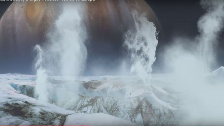 NASA’s Hubble Spots Possible Water Plumes Erupting on Jupiter&#39;s Moon Europa