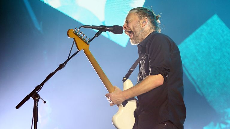 Thom Yorke of Radiohead, who were nominated for a fifth time