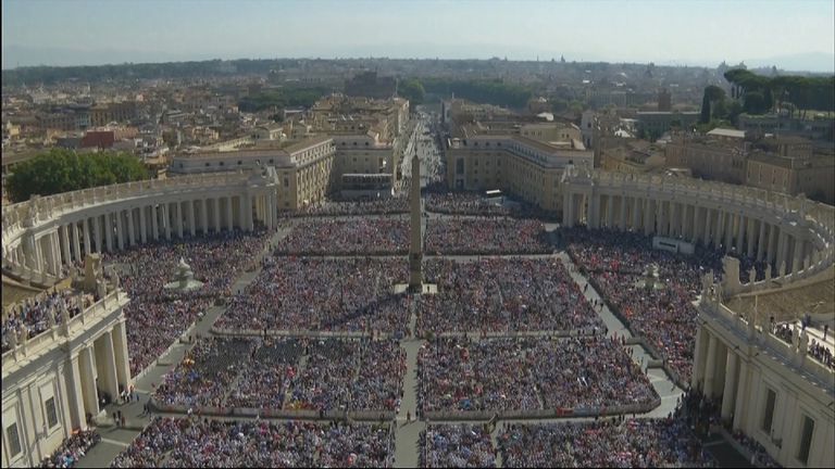 Thousands gather at the Vatican as Mother Teresa is declared a saint