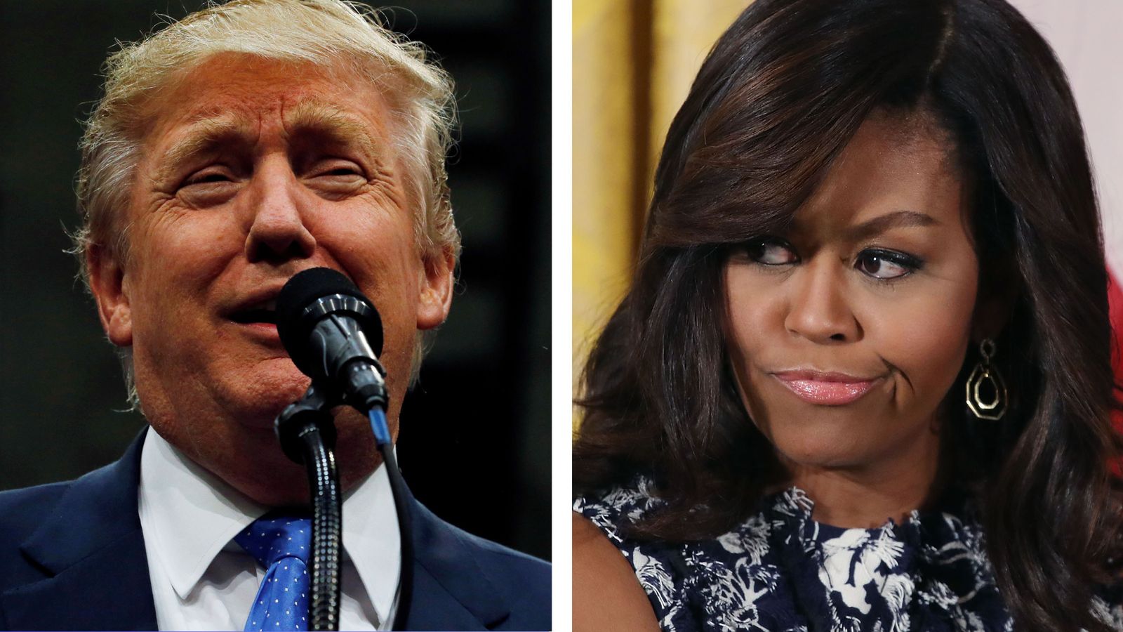 Donald Trump takes rare swipe at Michelle Obama World News Sky News