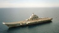 The aircraft carrier Admiral Kuznetsov is part of the Russia convoy 