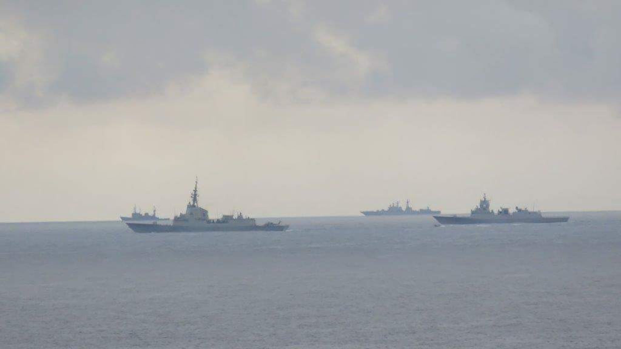 Russian warships sail through English Channel shadowed by Royal Navy ...