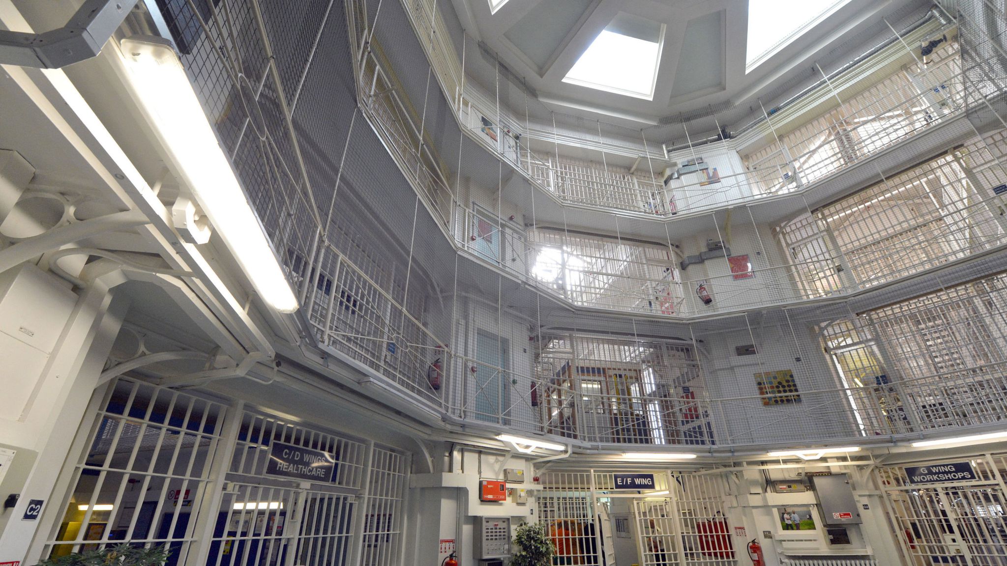 The inside of Pentonville Prison in north London. 
