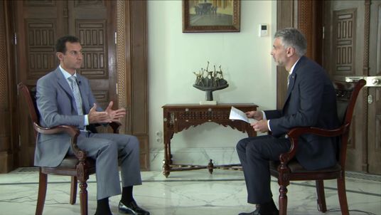 President Assad has been speaking to Swiss broadcaster SRF 
