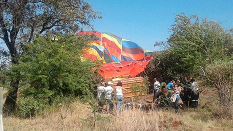 British mother dies in 'freak' hot air balloon crash in South Africa | UK News | Sky News