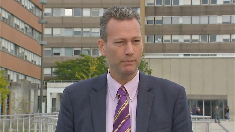 UKIP Welsh leader Nathan Gill MEP giving a statement on Steven Woolfe&#39;s health