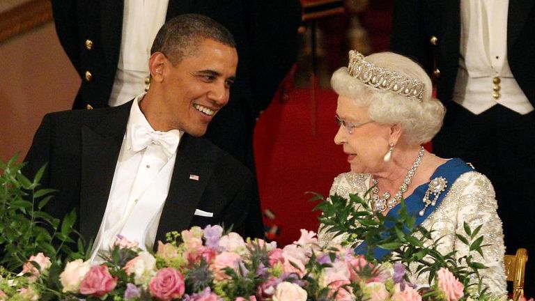 President Barack Obama and Queen Elizabeth II