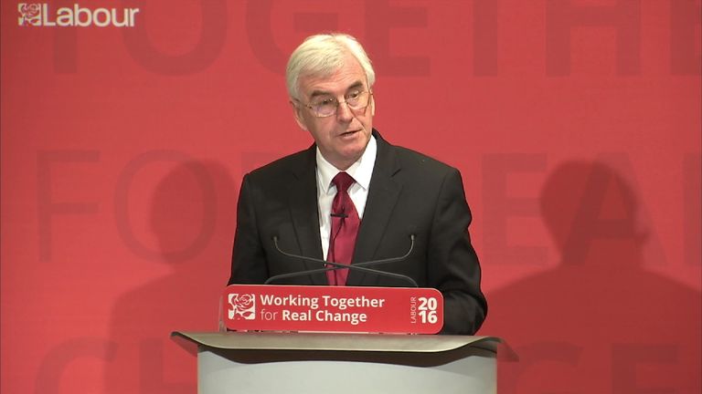 John McDonnell says there must not be a bankers&#39; breakfast ... Brexit