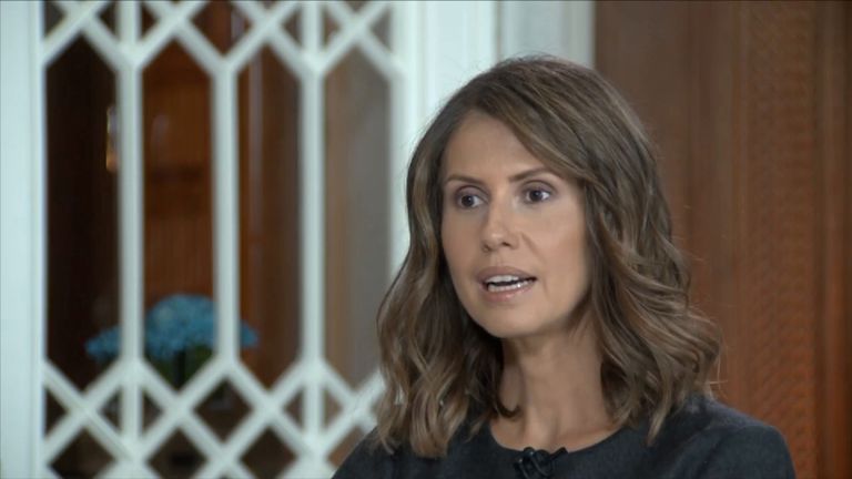 Asma Al Assad, wife of Syrian president, gives interview on range of topics around the war in Syria