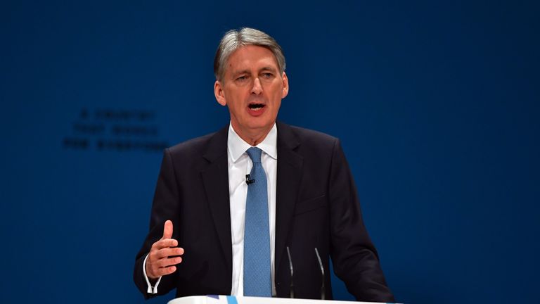 Philip Hammond at the Conservative Party Conference