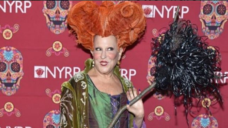 Actress Bette Midler dressed up as... herself - when she played Winifred Sanderson in the 1993 Disney film Hocus Pocus