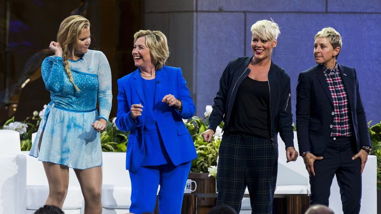 Within hours of confirming she was running for President, dozens of celebrities gave their stamp of approval.
