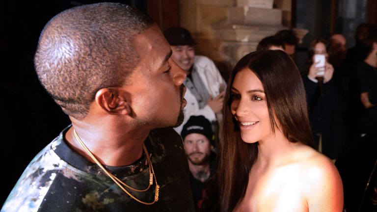 Kanye West and Kim Kardashian attend Paris Fashion Week