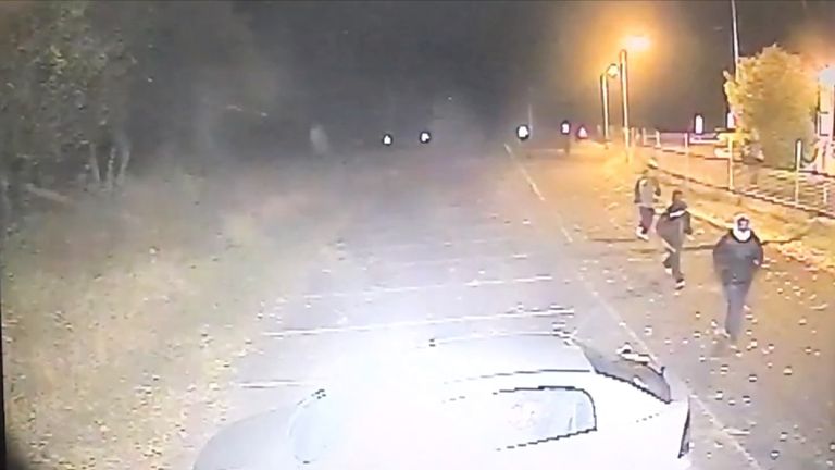 Migrants near Calais caught on CCTV after attacking Mark Stone