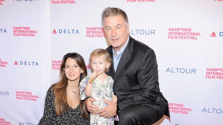 Alec Baldwin, his wife Hilaria and daughter Carmen were at the opening night film screening of Loving during the Hamptons International Film Festival