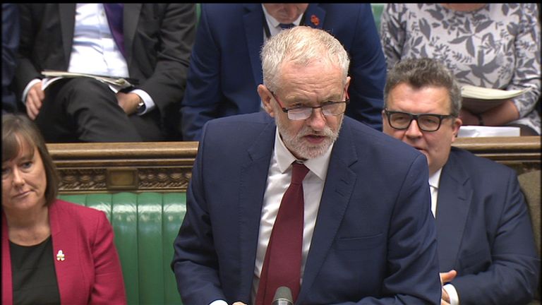 Jeremy Corbyn at PMQs