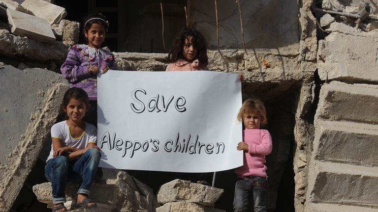 An image from campaign group the Aleppo Media Centre