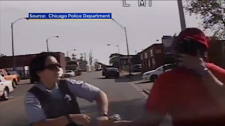 Chicago Police Release Video Of Suspect Beating Female Officer World News Sky News