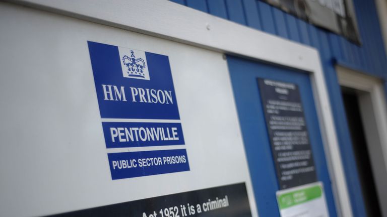 The entrance to Pentonville Prison in north London