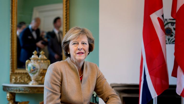 Theresa May in Copenhagen for discussion with the Danish counterpart