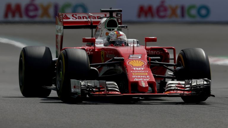 Sebastian Vettel on track during the Formula One Grand Prix of Mexico