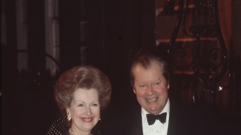 The Earl and Countess Spencer arriving at Spencer House in 1985