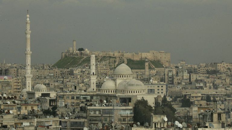 A picture taken 17 March 2006 shows a general view of the historic Syrian city of Aleppo