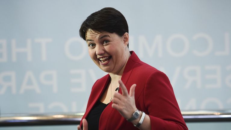 Ruth Davidson at the Conservative Party Conference in Birmingham