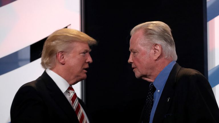 Actor Jon Voight is one of the few celebrities to endorse Trump for president