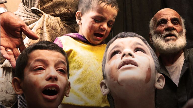 Thousands of children have been caught in the attacks in Aleppo