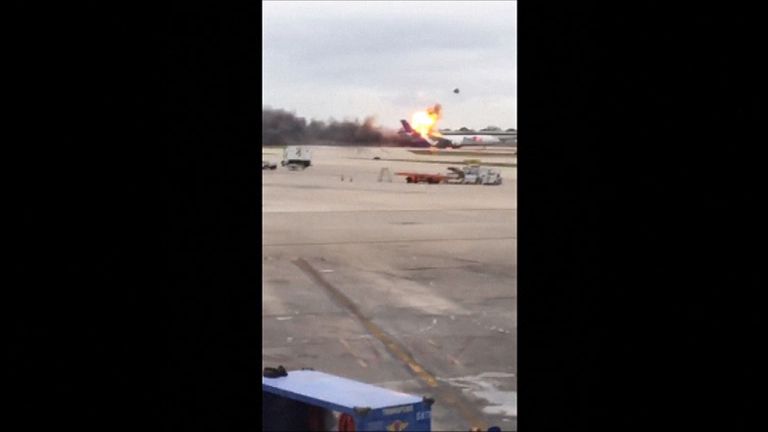 Fireball as plane explosion caught on camera at Florida airport | World ...